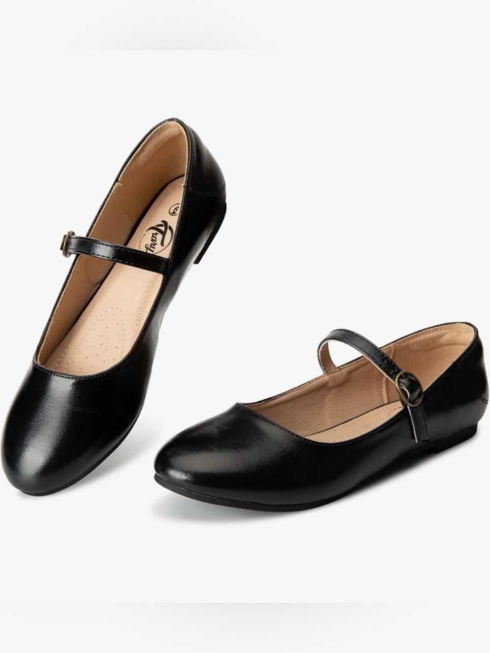 Trary Mary Jane Black Ballet Flats